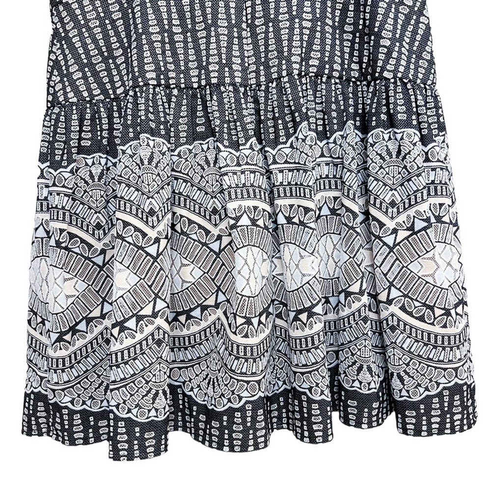 BCBGMaxazria Carolena Lace Art Deco Fit and Flare Dress Size 10 - Picture 8 of 15